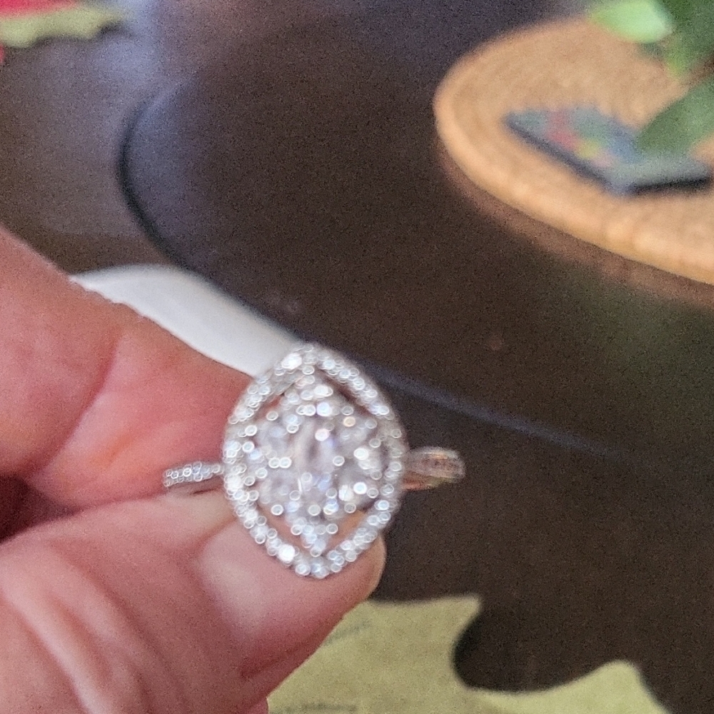 Beautiful Simulated Cluster Diamond Ring Size 9